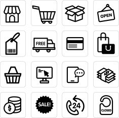 set of icon shopping