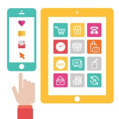 flat design shopping online