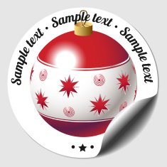 Christmas bauble sticker N5