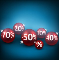 Sale background with christmas balls N14