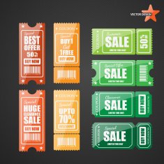 Vector sale tickets free image download