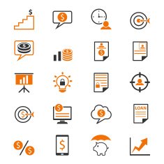 Business and finance icons N44