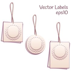 Vector set of paper tags N2
