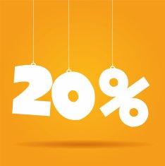 Percentage hanging label N6