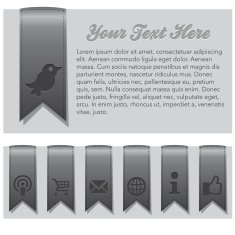 Vector Ribbon Icon Set N2