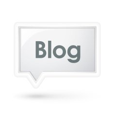 blog word on a speech bubble