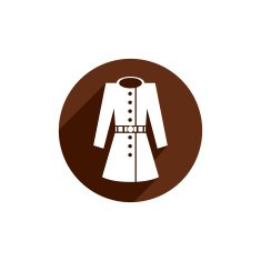Overcoat vector icon isolated N2