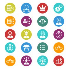 Set of business icons N151