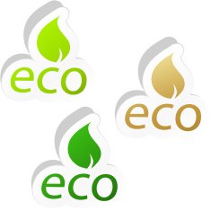 Set of eco friendly signs N2