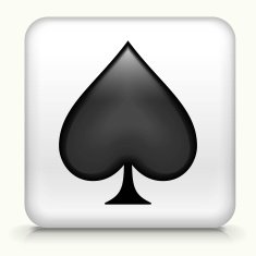 Spades Playing Cards Symbol Button