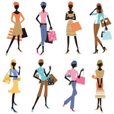 Various woman silhouettes N2