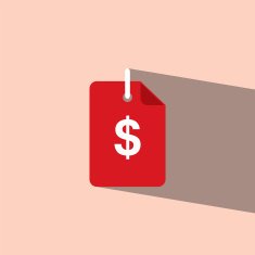 tag sell label flat icon vector illustration eps10