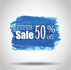 Sale labels brush style Vector N17