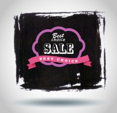 Sale labels brush style Vector N19