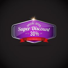 special offer shield label