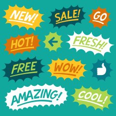 Exclamations and Cartoon Explosive Statements