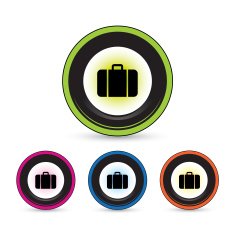 bag button icon set