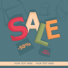 Sale handbags and discounts Vector illustration N2