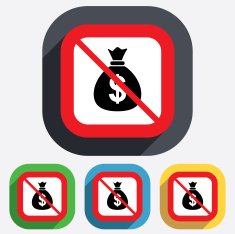 No Money bag sign icon Dollar USD currency N2