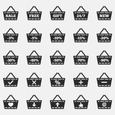 Shopping basket icons N6