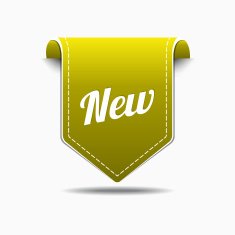 New Yellow Label Icon Vector Design N2