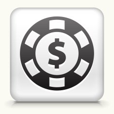 White square button depicting poker chip N2