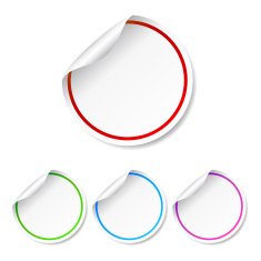 Round blank label stickers set