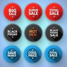 Modern round sale badges