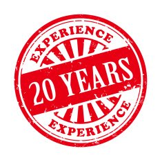 20 years experience grunge rubber stamp