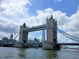 The Tower Bridge over the River Thames in London