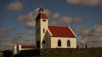 church on the landscape in iceland