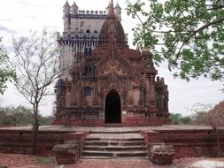 old clay temple from the past