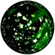 Christmas decoration in the form of a green round ball