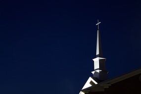 church steeple at night