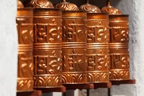 prayer wheels in tibet