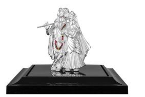 silver figures of radha and krishna