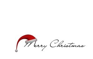 inscription merry christmas and red cap