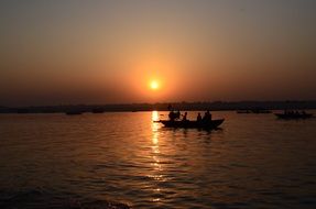 photo of the little boats on a Ganges in Varanasi