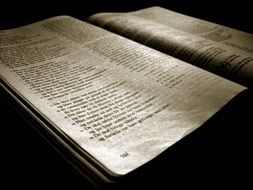 opened bible book