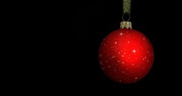 christmas ornament, red ball drawing