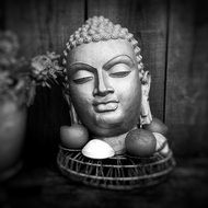 photo of buddha's head statue