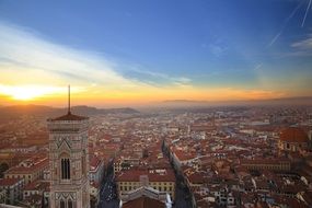 amazing sunset in florence
