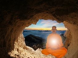 monk buddhism meditation