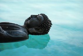 buddha statue on the water