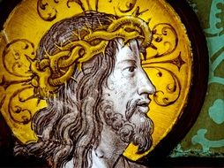 stained glass drawing of jesus