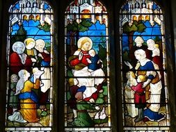 stained glass window in English church