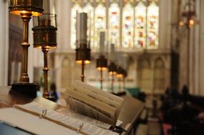interior of a bath abbey