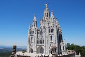 Temple of the Sacred Heart of Jesus - parish church and small basilica in Barcelona on Mount Tibidabo