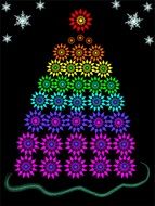 christmas tree fir star drawing