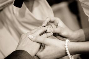 wedding ring in the church